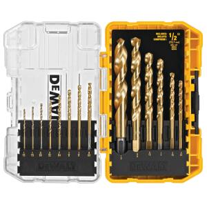 DEWALT 14-Piece Impact Ready Titanium Nitride Coated Speed Tip Drill Bit Set