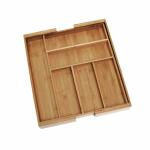 Style Selections 18.125 by 13.125 Inch Brown Bamboo Wood Expandable Drawer Organizer