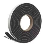 Frost King 1-1/4 in. x 7/16 in. x 10 ft. High-Density Rubber Foam Weatherstrip Tape Black