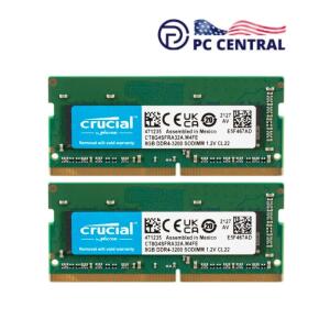 Crucial 16GB Laptop DDR4 3200 MHz SODIMM Memory Kit (2 x 8GB)