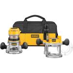 DEWALT 12 Amp Corded 2-1/4 HP Fixed and Plunge Base Router Kit - DW618PKB 