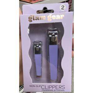 Glamgear Non-slip Clippers Fingernail & Toenail Manicure Set Lavander