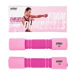 Motag Fitness 2lbs Foam Dumbells 2x1 lbs Weight Pink