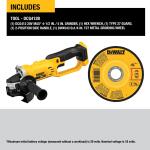 DEWALT 4.5 in. - 5 in. 20 volt MAX Cordless Angle Grinder - (Tool Only) DCG412B