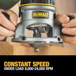 DEWALT 12 Amp Corded 2-1/4 HP Fixed and Plunge Base Router Kit - DW618PKB 