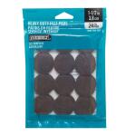 Everbilt 1-1/2 in. Black Round Felt Heavy Duty Self-Adhesive Furniture Pads (24-Pack)