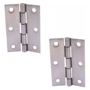 Everbilt 3 in. Non-Removable Pin Narrow Utility Hinge Stainless Steel (2-Pack)