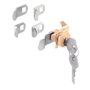 Prime-Line Brass Face Mailbox Lock, 5 Cam, 5-Pin