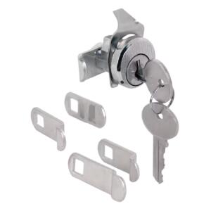 Prime-Line Brushed Nickel 3/4 in. Outside Diameter Mailbox Lock, 5-Cam Counter Clockwise with Dust Cove