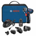 Bosch Chameleon 12V 1/4 inch Keyless Cordless Drill with 2 Batteries, Charger and Soft Bag