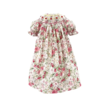 Baby Girl Smock Dress With Red Flower