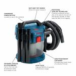 Bosch 2.6 Gallon 7 HP Cordless Wet/Dry Shop Vacuum, Battery Not Included