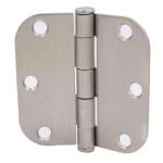 Everbilt 3 in. x 5/8 in. Radius Satin Nickel Squeak-Free Door Hinge