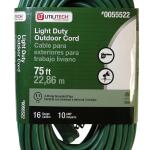 Utilitech Outdoor 75-Feet Extension Cord