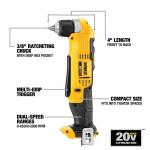 DEWALT 20V MAX XR Brushless Right Angle Drill - DCD740B