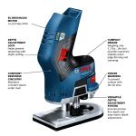 Bosch 1/4 inch 0.25 HP Brushless Fixed Cordless Router