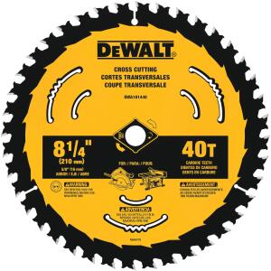 DEWALT 40-Tooth 8-1/4-Inch Carbide-Tipped Circular Saw Blade