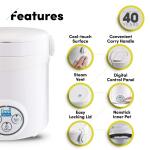 Aroma 3-Cup White Rice Cooker