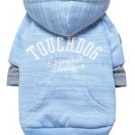 Touchdog Blue Large Pet Dog Hoodie Sweater, Hampton Beach Designer Ultra Soft Cotton 