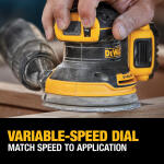 DEWALT20V MAX XR 5-inch Cordless Brushless Random Orbital Sander w/ (1) 20V Battery 2.0Ah and Charger