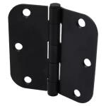 Everbilt 3-1/2 in. x 5/8 in. Radius Squeak-Free Door Hinge (3-Pack) Matte Black