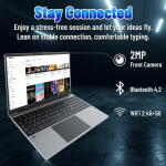 AEEZO 15.6" FHD Laptop, Celeron Quad-Core, 16GB RAM, 512GB Storage, Wi-Fi, Bluetooth, Type-C