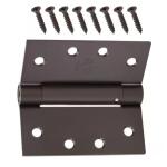 Everbilt 4-1/2 in. Square Radius Adjustable Spring Hinge Matte Black