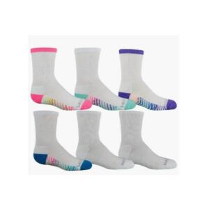 Fuit Of The Loom Crew Socks 4-10 6 Packs Assorted