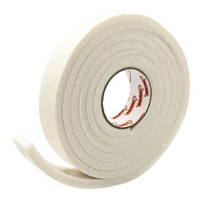 Frost King 1-1/4 in. x 7/16 in. x 10 ft. High-Density Rubber Foam Weatherstrip Tape White