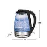 Hamilton Beach Glass Electric Kettle 1.7 Liter 1500w Fast boil with 1500 watt