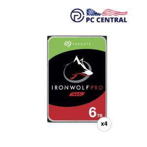 Seagate 6TB IronWolf Pro 7200 rpm SATA III 3.5" Internal NAS HDD (CMR, Retail, 4-Pack) 