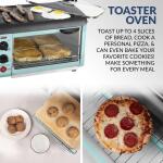 Nostalgia 4-Slice Blue Toaster Oven with Automatic Shut-Off