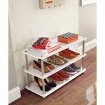 ClosetMaid 18 by 31.5 Inch 3 Tier 12 Pair White Wood Shoe Organizer