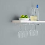 Style Selections 1 Tier Under Shelf Chrome Metal Stemware Holder