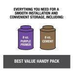 Oatey 8 oz. Purple CPVC and PVC Primer and Regular Clear PVC Cement Combo Pack California Compliant