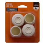 1-1/8 in. Off-White Rubber Leg Caps for Table, Chair, and Furniture Leg Floor Protection (4-Pack) By Everbilt