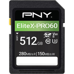 PNY 512GB EliteX-PRO60 UHS-II SDXC Memory Card