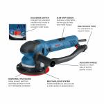 Bosch 120V 7.5 Amp Variable Random Orbital Corded Sander with Dust Managemen