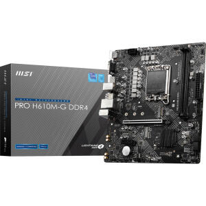 MSI PRO H610M-G DDR4 - Micro-ATX Motherboard for 12th Gen Intel CPUs