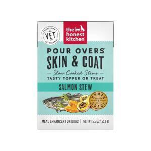 The Honest Kitchen Pour Overs Skin & Coat All Life Stages Wet Dog Food Topper - Salmon Stew 5.5 oz