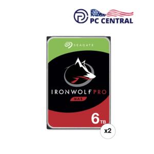 Seagate IronWolf Pro 6TB 7200 rpm SATA III 3.5" Internal NAS HDD (CMR, Retail, 2-Pack)