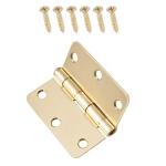 Everbilt 3 in. x 1/4 in. Radius Door Hinge Satin Brass