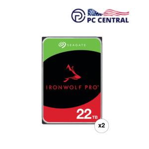 Seagate 22TB IronWolf Pro 7200 rpm SATA III 3.5" Internal NAS HDD (CMR, Retail, 2-Pack) 