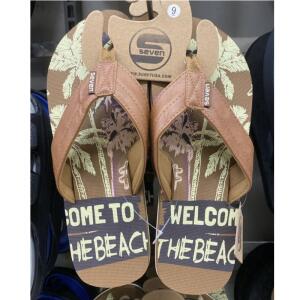 Surf Seven USA Mens Better Flip Flop Beach Tan Size 9