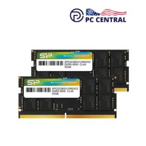 Silicon Power 64GB Laptop DDR5 4800 MHz SO-DIMM Memory Kit (2 x 32GB) 