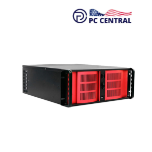 iStarUSA D Storm Series 4 RU Compact Stylish Rackmountable Chassis (Red Bezel) 