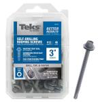 Teks #12 x 3 inch External Hex-Washer-Head Roofing Screw with Washer is available in packs of 40 pieces.