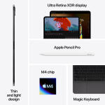 Apple 13" iPad Pro M4 Chip Standard Glass, 2TB, Wi-Fi + 5G LTE, (Silver)