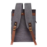 Vintage Canvas Leather Backpack Bag Grey/Brown