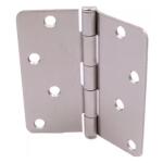 Everbilt 4 in. x 1/4 in. Radius Satin Nickel Squeak-Free Door Hinge